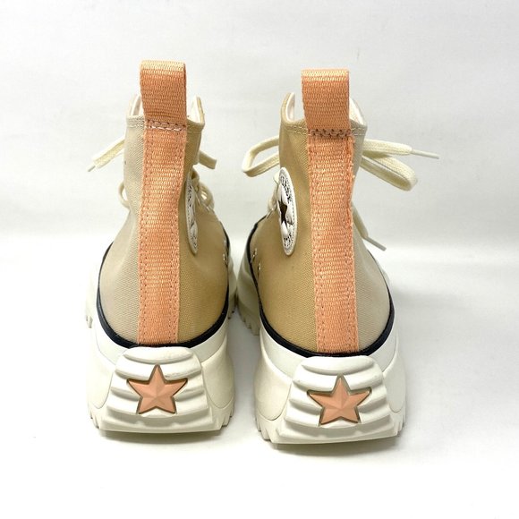 Converse RUN STAR HIKE HI Farro Sesame Crimson Tint Sneaker Women's Size 171121C - Picture 6 of 10